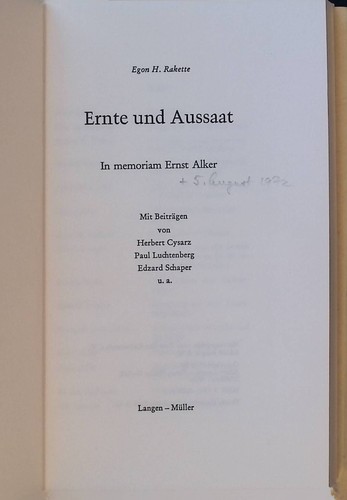 Ernte und aussaat memoriam - ernte, aussaat.