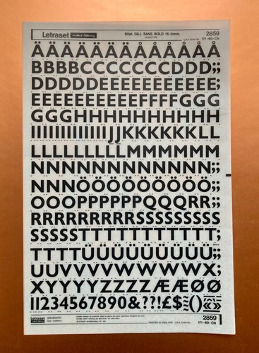 Letraset 2859 gill - 2859, sans