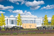 Kibri 16510 - H0 Waggon UNION Schienentieflader Uaai 819,Übersee Holzkiste