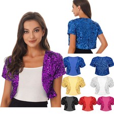 DE Damen Glänzend Bolero