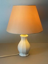 Lampe Tischlampe Tischleuchte Lamp, Keramik weiß,Messing,VINTAGE Englischer Stil