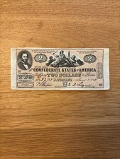 CONFEDERATE USA AMERICA USA Schein 2 Dollar 1862 FAKSIMIL FAKE RICHMOND