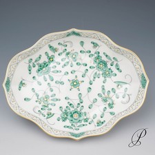 Meissen Gebäckschale 1.Wahl reiche indische Malerei grün NP# 420,- EUR