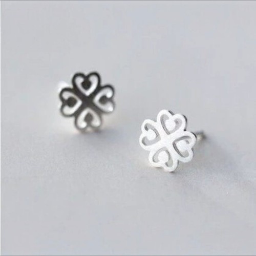 Kleeblatt ohrstecker sterling - ohrstecker,