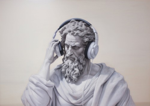 Klassische statue mit - klassische,