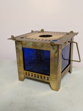 Stövchen Messing Und Blauglas