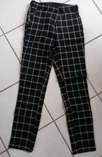 Hose + Zara + schwarz + kariert + XS + Gothic + Goa + Business
