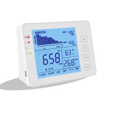 CO2 Messgerät SA1200P Kohlendioxid Gasmessgerät Luftfeuchtigkeit weiß mit Akku