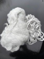 200g Kammzug silbergrau Filzen