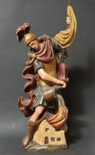 59cm gr. geschnitzte Holzfigur Heiliger Florian Figur Holzschnitzerei Holz wood