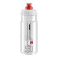 Elite Trink Flasche Jet 550ml Klar Rot Polyethylen Sport Wasser Fahrrad