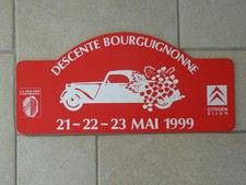 Plakette TROPHÄE DESCENTE BURGUIGNONNE 21-22-23 MAI 1999 Rennwagen Citroen