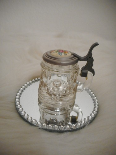 Glas stamperl deckelkrug - stamperl, ★deckelkrug