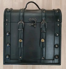 Holz Truhe Biedermeier Stil Weinflaschen Box Koffer Schachtel Aufbewahrungsbox 