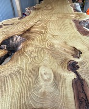 A2 Maser Akazie Robinie 296x117x7 Holz Tischplatte Bohle Brett Baumkante UNIKAT