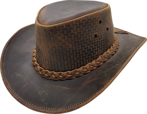 Leder cowboyhut jacaru - leder,