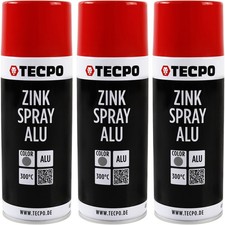 3x TECPO ZINK SPRAY ALU HELL