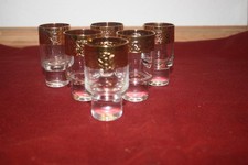 6 Schnapsgläser Goldrand
