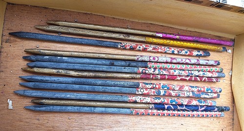 Alte bunte schreibgriffel - bunte, für