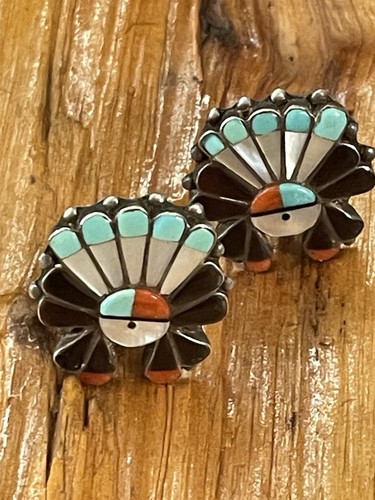 Vintage zuni cobble inlay - vintage,