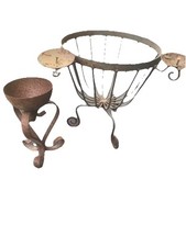 Feuerkorb und Kerzenständer Metall Garten Feuer Deko Kerzen Rostobjekt Shabby