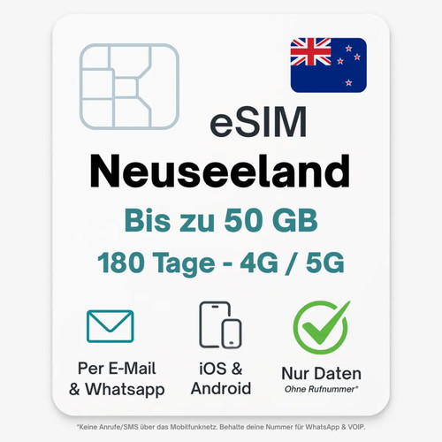 Neuseeland esim datentarif - esim,