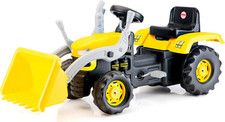 Dolu Baggerfahrzeug Kinderfahrzeug Bagger Lernspielzeug mit Pedalen für Kinder 