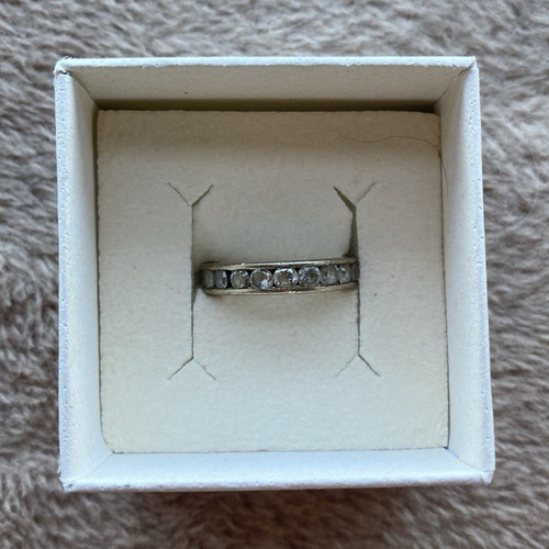 Silber eternity band ring mit - silber,