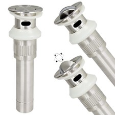 Edelstahl Abfluss Pop Up Überlauf Exenter Waschbecken Bad Küche Sanlingo