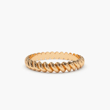 Rosegold Ring 585 14K Twisted