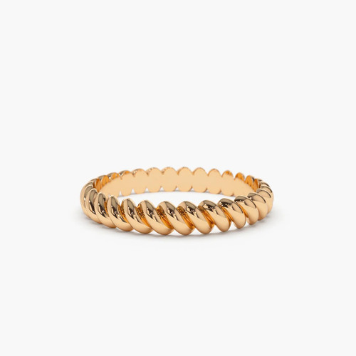 Rosegold ring 585 14k twisted - 585,