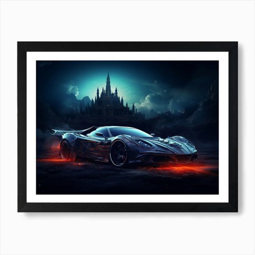 Auto der nacht - der, kunstdruck
