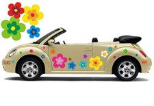 Hippie blumen auto - auto, aufkleber