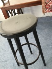 Bar Hocker Tresen Hocker schwarz Holz Stuhl gastro industrial alt 79cm Sitzhöhe 