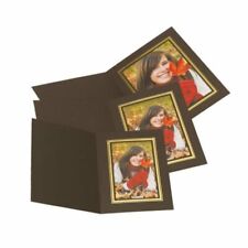 50 x Braun Karton Hochformat Aufrechte Ordner Foto Halterungen 8" x 12" Goldrand
