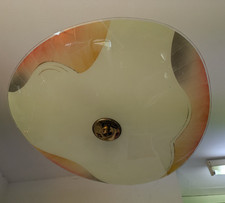 50/60er Deckenlampe Sputnik Metall Glas Ufo  lamp mid century 50s 60s