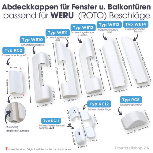Abdeckkappen passend für - abdeckkappen,,