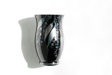 Schwarze Glas Vase