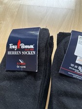 Tony Brown Herrensocken - 10 Paar schwarz - Größe 43/46 - Neu