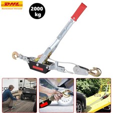 Ratschenzug Seilzug 2T mit Ratsche Zug Flaschenzug Handseilwinde Handseilzug