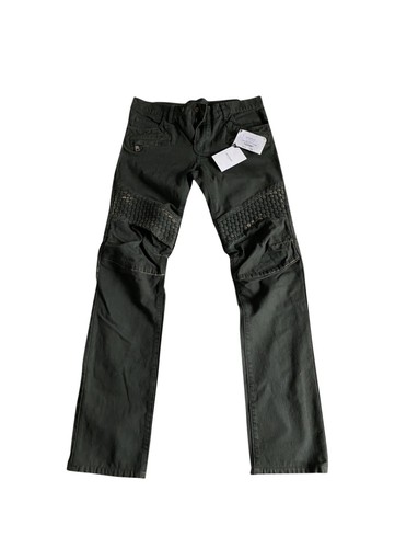 Balmain biker jeans khaki - balmain,