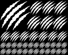 19x Monster Kralle Sticker