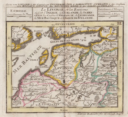 Baltikum original kupferstich - baltikum,