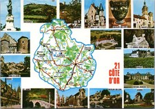Postcard France Map -  Cote