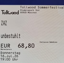 Tickets ZAZ München Tollwood Sommerfestival 16.07.26 Stehplatz Eintrittskarten