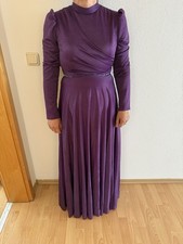 Lila Abendkleid Bodenlang Größe 40 / L Festlich Wie Neu Glitzer