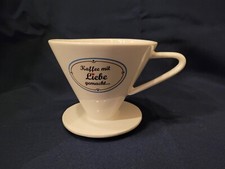 Porzellan Kaffeefilter, Kaffee mit Liebe gemacht 102 4-Loch