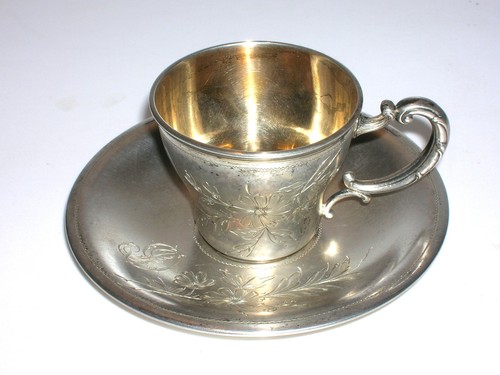 Silbertasse jugendstil 1900 - silbertasse, um