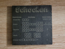 Schocken Meiern Schockbesteck UNTERSETZER lasergraviert Regeln 10x10cm Schiefer