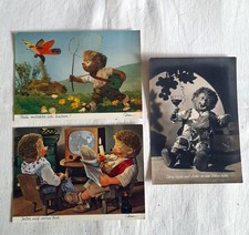 3 Ansichtskarten mit Szenen